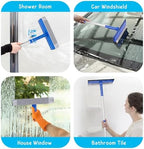Window Cleaner Tool for Home with 20''-30'' Extension Pole, Squeegee for Car Windshield Cleaning, Glass Washer for Shower Doors, Mirror - Image 5