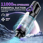 Car Vacuum Portable Cordless, 18000Pa 2 in 1 Cleaner&Air Duster, 130W Brushless Motor Handheld Vacuum Cordless with 7800mAh Battery, LED Light, Multi-Nozzles for Car, Home, Office - Image 2