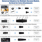 GIB 15Pcs Universal Vacuum Attachments for Shop Vac Accessories w/Adapters - Image 3