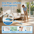 Small Mini Snap Grip Clamp Triangular Dust Mop, One-Click Cloth Change - Image 6