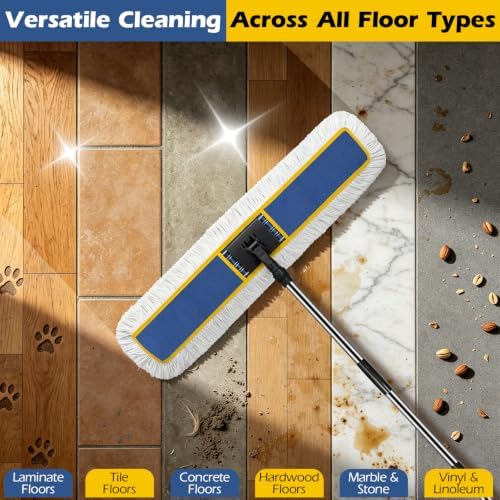 40" Commercial Dust Mop for Floor Cleaning, Heavy Duty Industrial Mop - Image 6