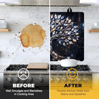 NYZE Stove Top Cover for Electric Stove 28.5x20.5 Inch Silicone Stove Topper & Protector, Decorative Kitchen Mat for Electric/Glass Stove Top (Crystal Tree of Life, 28.5"Lx20.5"W) - Image 5
