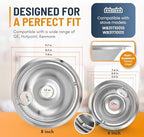 Electric Stove Drip Pans Set of 4 (2 x 6-Inch & 2 x 8-Inch) Replacement Stove Drip Pans for Electric Stove for GE & Hotpoint Ranges - Compatible with WB31T10010 and WB31T10011 Stove Burner Drip Pan - Image 2