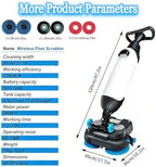 Commercial Floor Scrubber Machine, 17in Electric Buffer Polisher, - Image 7
