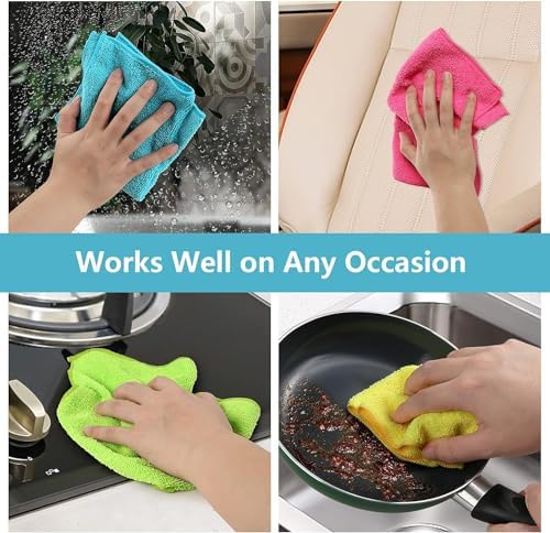 HOMEXCEL Microfiber Cleaning Cloth 600 Pack, Microfiber Towel for Cars, Lint Free, Scratch-Free, Highly Absorbent, and Cleaning Rags for House, Window and Glass, Cars, TV Screen 11.5 X11.5 inch - Image 6