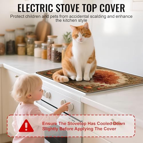 NYZE Tree of Life Silicone Stove Top Cover, Electric Glass 28"x20" - Image 4