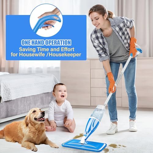 Spray Mop for Floors Cleaning: Hardwood Floor Mop Microfiber Wet Dust Mops - Image 2