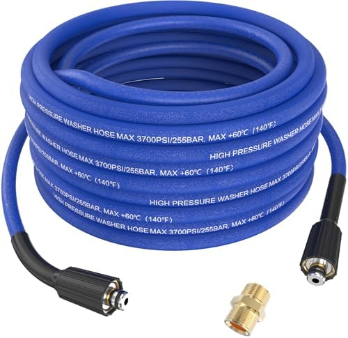 Super Flexible Pressure Washer Hose 50FT x 1/4" by CLEANOVIX