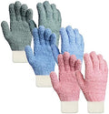 MIG4U 3 Pairs Microfiber Dusting Gloves, House Cleaning Glove for Blinds, Plants, Windows, Shutters, Furniture, Car Interior, Reusable Lint-Free Mitt, S/M by MIG4U