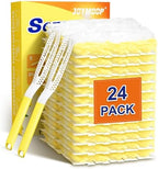 JOYMOOP Disposable Electrostatic Duster for Cleaning, with 2 Handles & 24 Ct Yellow Heavy Duty Refills for Swiffer Feather Duster, Household Cleaning Tool for Electronics, Dusting Furniture, Blinds by JOYMOOP
