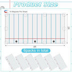 6Pcs Classroom Fluorescent Magnetic Light Covers,2x4 FT Notebook Paper - Image 2
