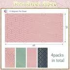 4pcs Classroom Fluorescent Magnetic Light Covers,2x4 FT Geometric - Image 2