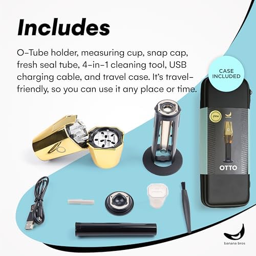 Banana Bros OTTO Electric Herb Grinder with Cone Filler & Case, Gold - Image 2