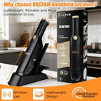 Cordless Handheld Vacuum, 15KPa Car Vacuum, Hose, Dock, 2 Filters - Image 2