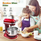 Bamboo Mixer Slider Compatible with Kitchen aid Bowl Lift 5-8 Qt Stand Mixer - Kitchen Countertop Storage Mover Sliding Caddy for Kitchen Aid 5-8 Qt Mixer - Image 5