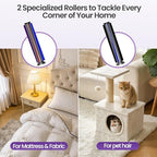 Xlife Mattress Vacuum, Bed Vacuum Cleaner with 2 Roller Brushes for Pet Hair, 253.7nm UV-C Light, 140F° Heating, 550W 16KPA Suction, HEPA Filter Couch Vauum for Bed, Sofa, Pillow, Baby Crib - Image 3