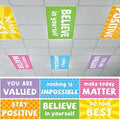 6 Pcs Fluorescent Light Covers with 60 Magnets Decorative for Classroom Ceiling Light 4 x 2 Feet Magnetic Lights Covers Filter Easy Install for Office Hospitals & Home Drop Ceiling Supplies (Positive) by Wiooffen
