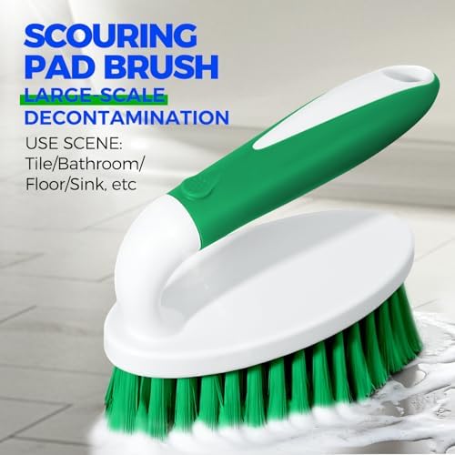 Holikme 5 Pack Cleaning Brush Scrub Brush Kitchen Brush for Floor,Green - Image 2