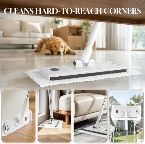2-in-1 Microfiber Flat Mop, Hands Free Floor Mops for Cleaning - Image 3