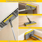 JEHONN 77” Ceiling Fan Cleaner Duster with Extra Bendable Chenille Dust Cleaning Tool, Detachable Washable Mop for Baseboard, Blinds, Walls, Floors & Car Interiors (Yellow) - Image 4