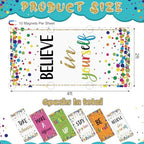 6pcs Classroom Fluorescent Magnetic Light Covers,2x4 FT Colorful Confetti - Image 2