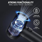 Compressed air Duster, Yomile 2 in 1 120000RPM Cordless Air Duster with 7600mAh Battery Dust Blower for Keyboard Cleaner,Rechargeable Air Blower - Image 4