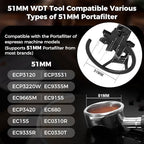 IKAPE 51MM WDT Tool, Espresso Stirrer Distribution Tool, Adjustable Needle Height, Coffee Stirrer with Dosing Funnel & Stand - Image 2