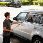 Eazer 46'' Professional Window Cleaner Tool, 2-in-1 Rotatable Squeegee for Window Cleaning Kit, Window Washing Equipment Kit with Threaded Extension Pole(20''-46'') for Shower/Windshield. - Image 6