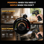 Compressed Air Duster, Stepless Speed Dial, Powerful Airflow, 130,000 RPM Rechargeable Air Blower for PC, Keyboard, Computer, Home, Car Interior, Electronics,6 Cleaning Nozzles, Compact 0.5lb (FE-J35) - Image 3