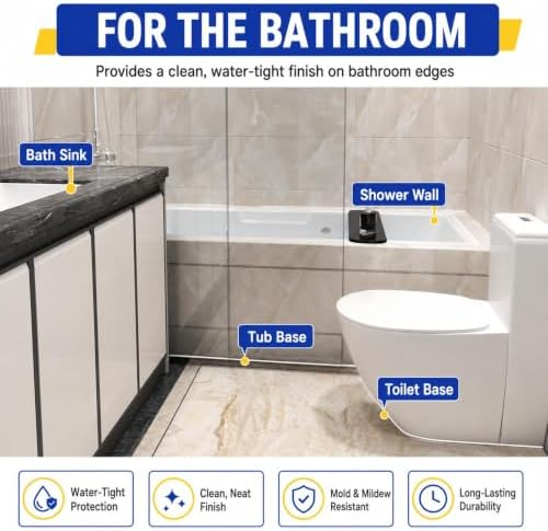 Shower Threshold Water Dam, 67 in Flexible Barrier, Transparent - Image 6