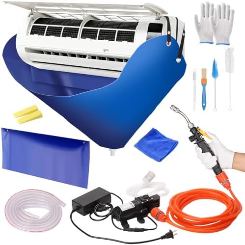 Large Ac Cleaning Bag with Wall Protection Cloth, 13Pcs Minisplit Cleaning Kit, Split Ac Cleaning Kit with Strong Washing Tool for Fast and Efficient Cleaning by SOUTHSILK
