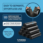 20-25 Gallon Trash Bags Unscented, 30'' x 33'', Black, 120 Count - Image 4