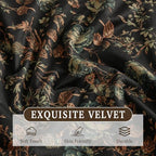 StangH Retro Black Floral 100% Blackout Curtains 96 Inches 2 Panels - Image 3