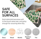 Swedish Wholesale Dishcloths Reusable 8" x 7" Sponge Cloths, Bulk 10 Pack of High Absorbent Cellulose Dish & Kitchen Cleaning Hand Towels, Wring to Dry & Machine Wash, Odor Resistant, Leaves - Image 6