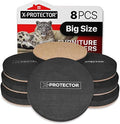 Felt Furniture Sliders Hardwood Floors X-PROTECTOR – 8 PCS 4 3/4 inch by X-Protector
