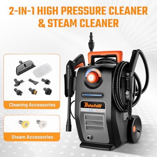 This Hill 2-in-1 Pressure Washer and Steam Cleaner, 3000 PSI 2 GPM - Image 2