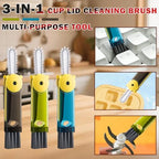3 in 1 Cup Lid Cleaning Brush, Multifunctional Crevice Cleaning Brush for Water Bottle Insulated Cup Pacifier Tumbler Lid Groove Narrow Space Detail Cleaner Home Kitchen Gadgets(3 PCS) - Image 2