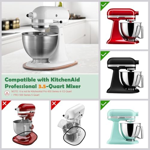 Mixer Slider Compatible with Kitchen aid Mini 3.5 Qt Tilt-Head Stand Mixe - Kitchen Countertop Storage Mover Sliding Caddy for Kitchen Aid Artisan Mixer (3.5 QT - Brown) - Image 2