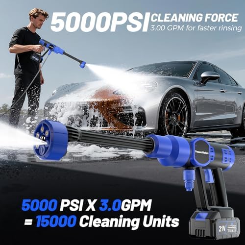 5000 PSI Cordless Pressure Washer with 4.0Ah Battery - Image 2
