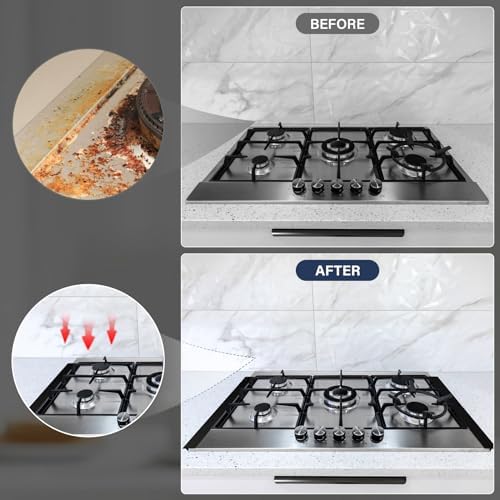 30" Slide-in Range Rear Filler Kit with 2 PCS Stove Gap Covers, Silver - Image 6