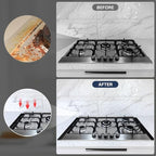 30" Slide-in Range Rear Filler Kit with 2 PCS Stove Gap Covers, Silver - Image 6