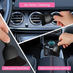 Qydipclin 11pcs Windshield Cleaner Tool, Car Window Cleaning Wash Kit with 6 Reusable Microfiber Pads 2 Spray Bottles and Extendable Handles Auto Glass Wiper Kit, Pink - Image 6