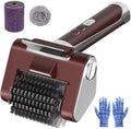 Electric Grill Brush, 4000mAh Rechargeable, 3 Speed Settings, LED Light, Detachable Stainless Steel Head, Support Rollers, Rotating Cleaning Brush – Suitable for Outdoor BBQ Grills, Gold by Unknown