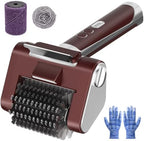 Electric Grill Brush, 4000mAh Rechargeable, 3 Speed Settings, LED Light, Detachable Stainless Steel Head, Support Rollers, Rotating Cleaning Brush – Suitable for Outdoor BBQ Grills, Gold by Unknown