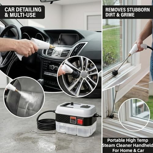 Foandbevi 1200W Handheld Steam Cleaner for Home, Car Detailing etc. - Image 5