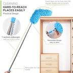 4PCS Microfiber Duster Kit, 3 in 1 Microfiber Dusters Retractable Gap Dust Cleaner and Chenille Duster with 83 inches Extra Long Extension Pole for Cleaning Ceiling Fan, High Ceiling - Image 4