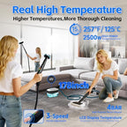 Steam Cleaner for Home(True High Temperature257℉),3-Levels Adjustable Hand held Steamer for Cleaning,1.9 Quart Steam Cleaner for Car,2500W Handheld Steam Cleaner Grease,Dirt,Tile Furniture - Image 2