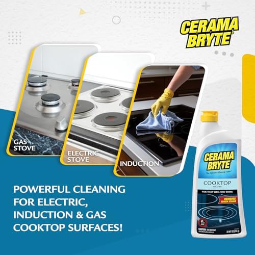 Cerama Bryte Cooktop and Stove Top Cleaner for Glass-Ceramic Surfaces, 2-28 oz - Image 2