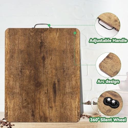 Appliance Slider, Sliding Tray for Coffee Maker, Coffee Pot Slider for Countertop, 360° Rolling Tray Appliance Slider for Kitchen Appliances- Rustic Brown (12.5” X 16”) (Pack of 2) - Image 6
