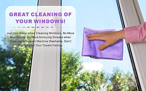 Longmann 2 x NΘrwex Window Cleaning Cloth, Glass Cloth, Cleaning Cloth, Streaks Schatches Free (Purple 2 Pack) - Image 4